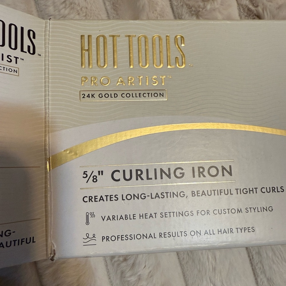 Hot Tools 5/8 inch curling iron. Pro artist 24k gold collection. Like new - Picture 4 of 4